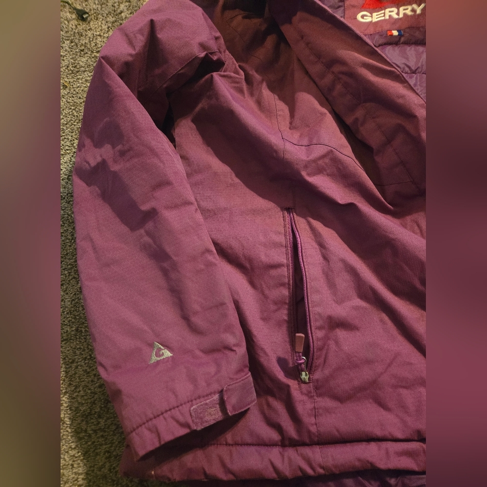 Gerry purple winter jacket w/ detachable snapped hood Womens XL - Picture 7 of 11